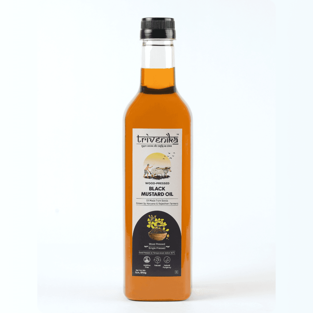 Wood-Pressed Black Mustard Oil - 1 LITRE