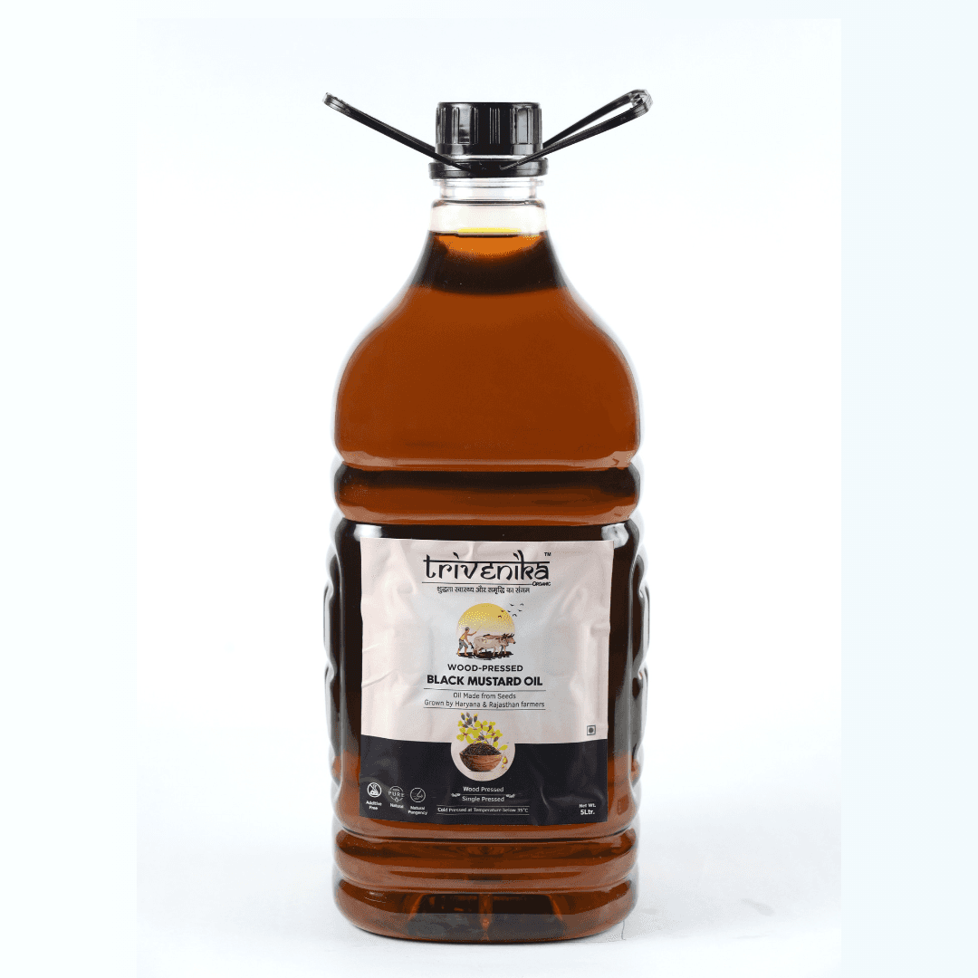 Wood-Pressed Black Mustard Oil - 5 LITRE